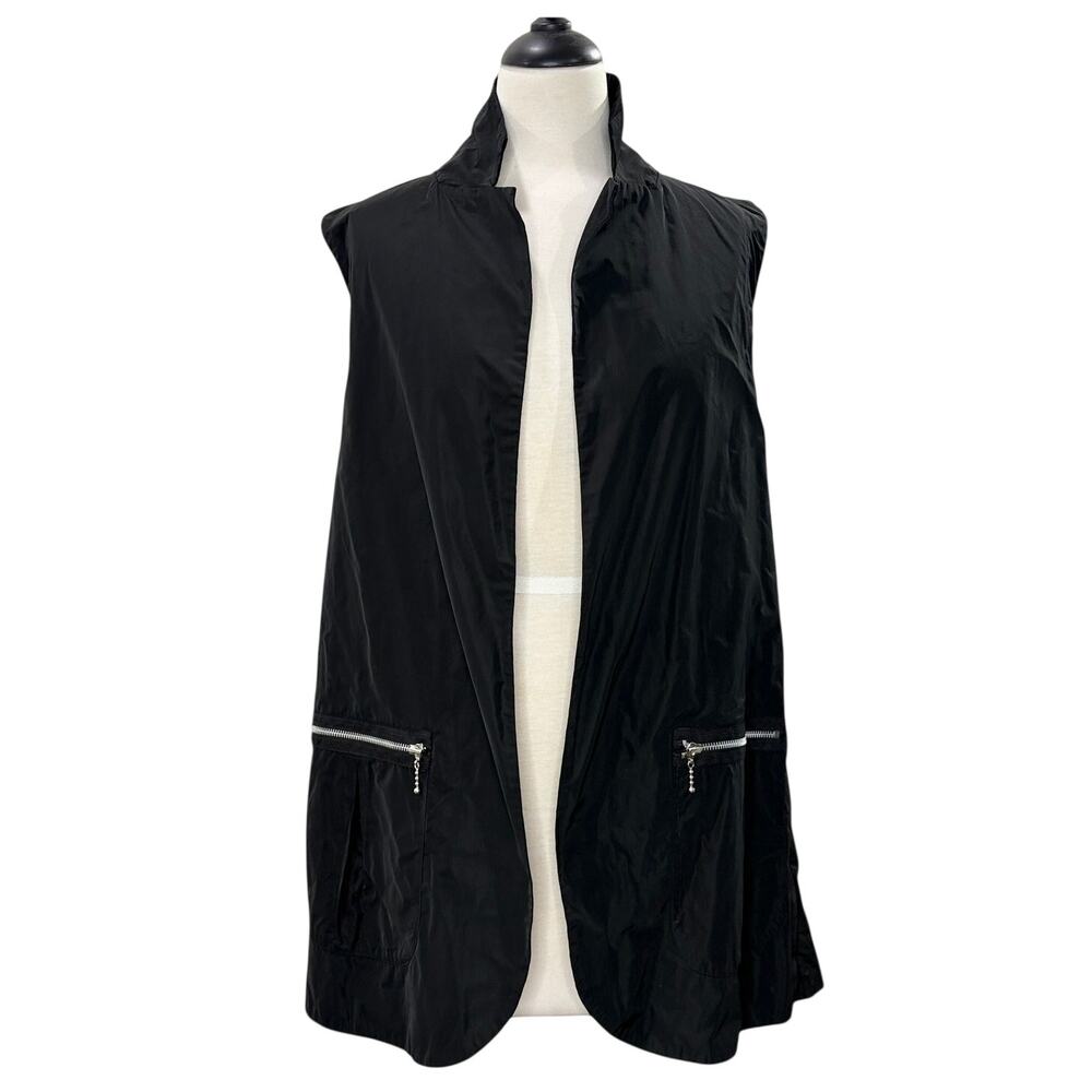 Sun Kim Size S Vest Oversized Black Modern Long Line Minimalist Avant Garde